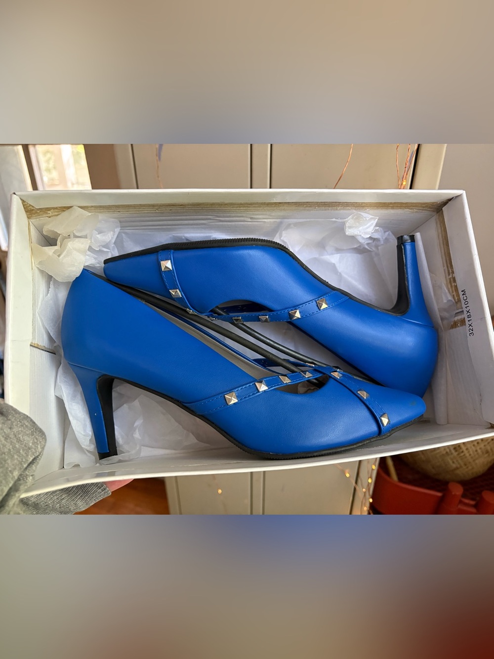 Classique Cobalt Blue Studded Heels